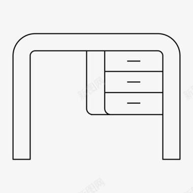 书桌书桌装饰家具图标图标