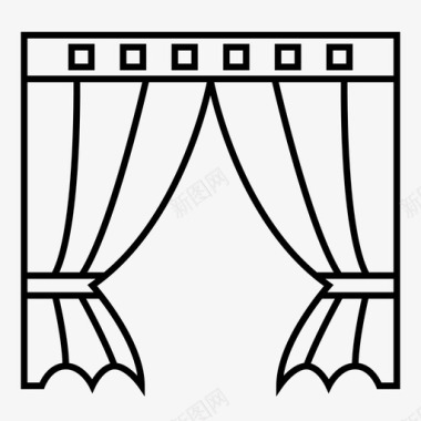 遮光窗帘窗帘奖项电影院图标图标