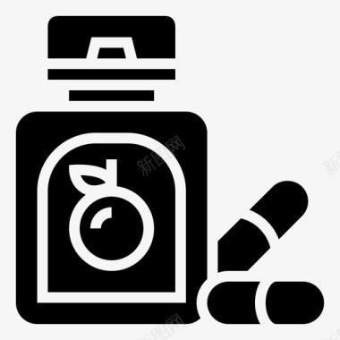 维生素抗坏血酸瓶装图标图标
