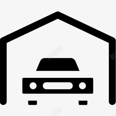 车库车辆和运输工具5个装满图标图标
