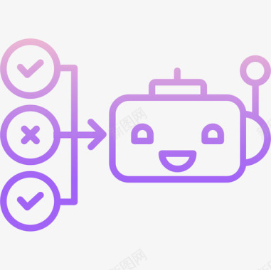 智能人工聊天机器人人工智能53轮廓梯度图标图标