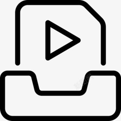 邮箱附件收件箱中的新视频附件internet图标高清图片