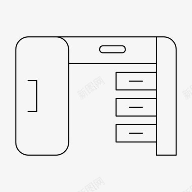 古风家具装饰书桌装饰家具图标图标