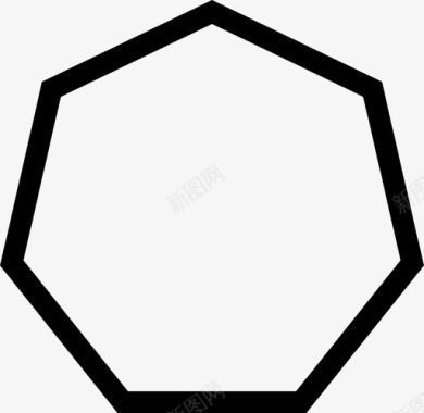 七边形二维几何图标图标