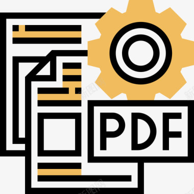 黄色图框Pdf文件和文档11黄色阴影图标图标