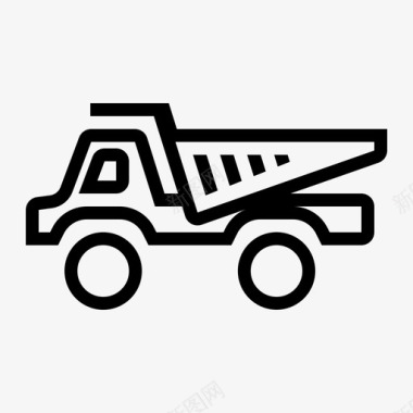 自卸车散装运输图标图标