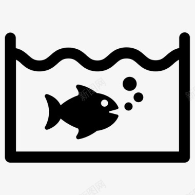 水族馆动物鱼图标图标