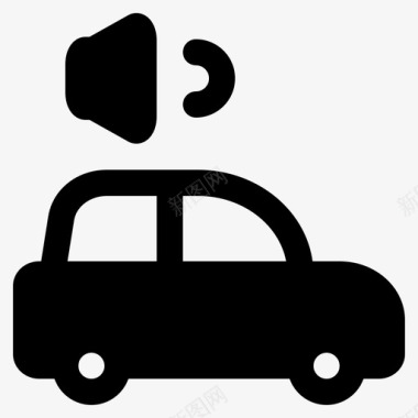 交通旅游汽车音响铃声汽车驾驶图标图标