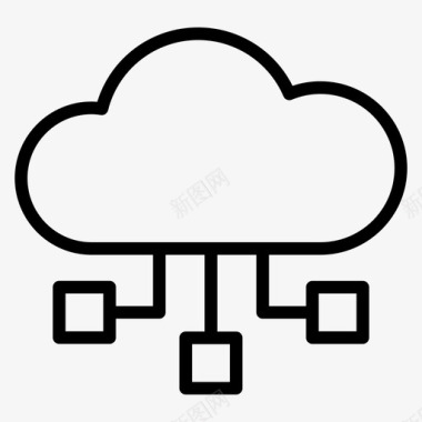 云技术网络分享图标图标