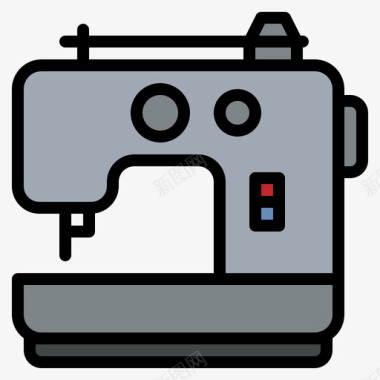 缝纫机家用电器21线颜色图标图标