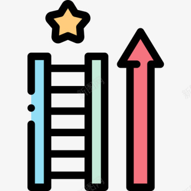 新跨越赢楼梯赢22线条颜色图标图标