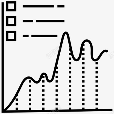 分析矢量图曲线图数据可视化图形表示图标图标