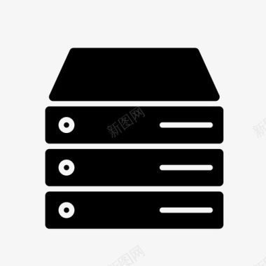 托管服务器机架数据大数据数据库图标图标