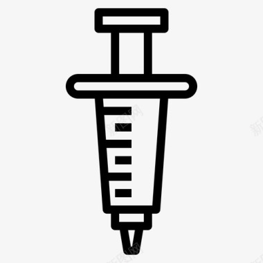 疫苗注射器医疗保健图标图标