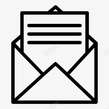 基本邮件商务信函图标图标