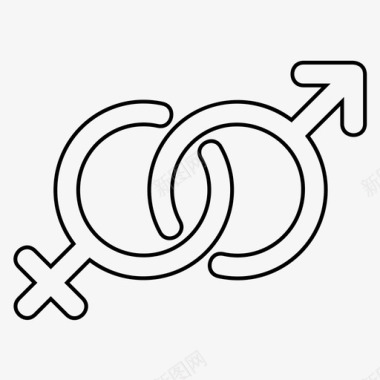 男女符号女性性别图标图标