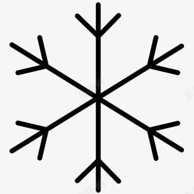 雪季节雪花图标图标