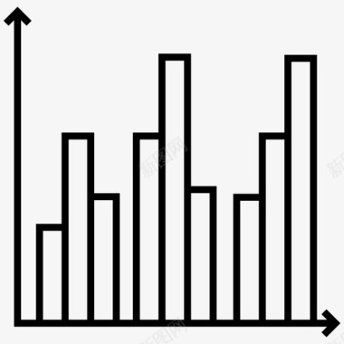 直方图图表应用程序柱状图图标图标