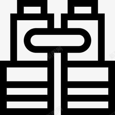 双筒战略与管理双筒望远镜14线性图标图标