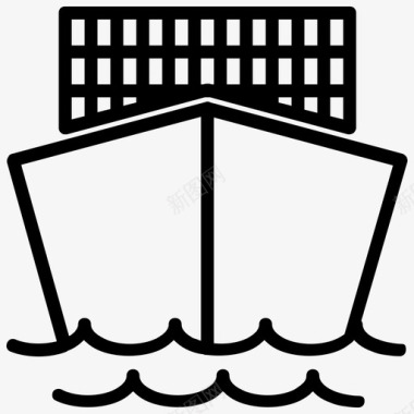 运输煤炭货船集装箱货物图标图标