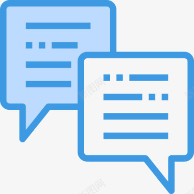 聊天语音泡泡6蓝色图标图标