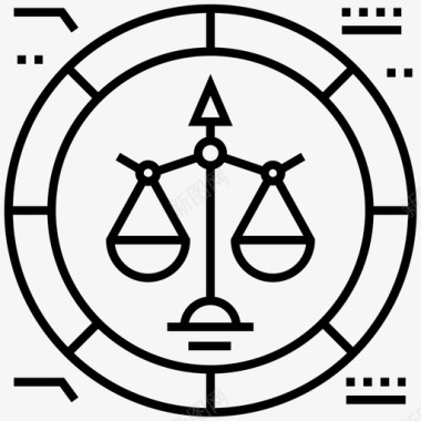 象征正义法庭象征法律图标图标