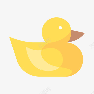 橡胶鸭婴儿淋浴29扁平图标图标