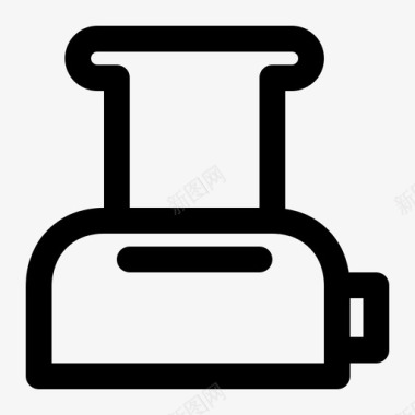 厨房置物架烤面包机厨师烹饪图标图标