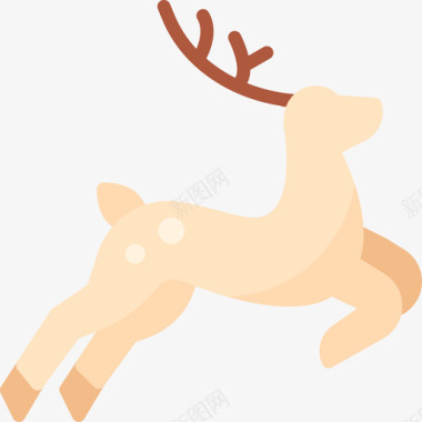 驯鹿圣诞老人公寓图标图标