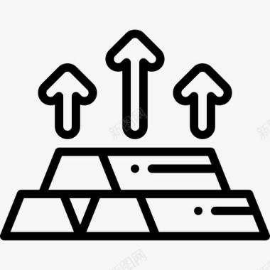 元素信息图表黄金箭收入图标图标