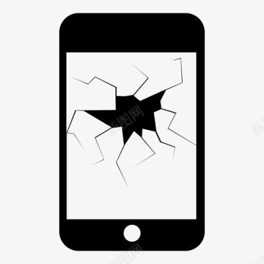 手机坏了屏幕坏了iphone图标图标