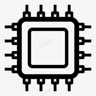处理器硬件图标微芯片计算机硬件图标图标