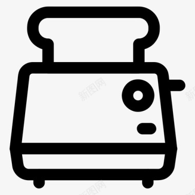 厨房置物架烤面包机电器早餐图标图标