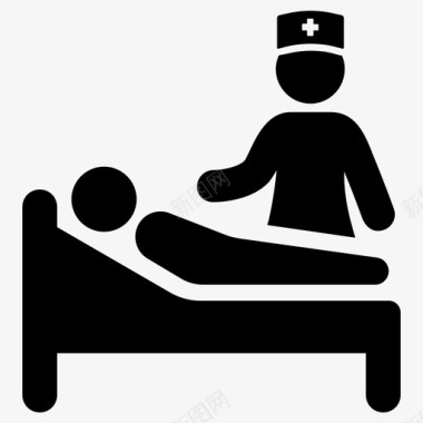 医院护士与患者护士健康医院图标图标