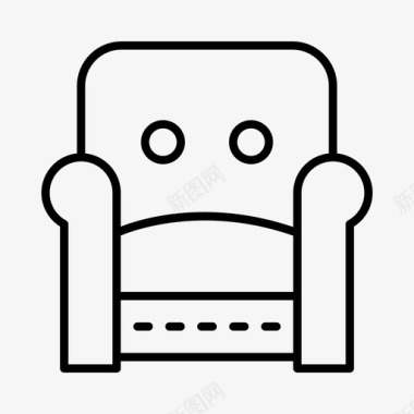 休息室扶手椅装饰图标图标