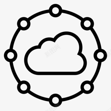 网络云信息技术图标图标