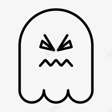 幽灵幽灵愤怒表情图标图标