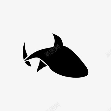 海豚鲨鱼动物图标图标