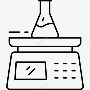 化学刺激性秤化学烧瓶图标图标