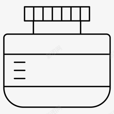 糖罐子瓶子奶油罐子图标图标