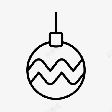 圣诞装饰球节日冬天图标图标