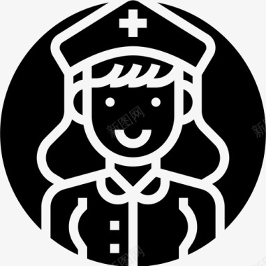 护士护士职业化身12雕文图标图标