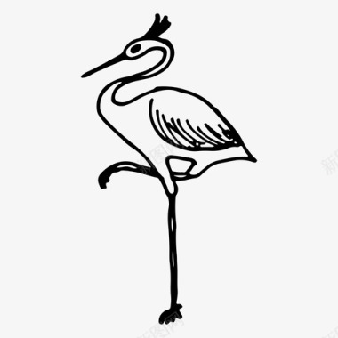 白鹭动物鸟图标图标