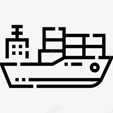 运输货船车辆运输4直线图标图标