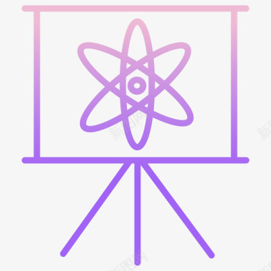 科学健康饮食演示科学技术4轮廓梯度图标图标