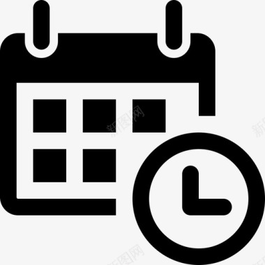 活动截止日期约会时钟图标图标