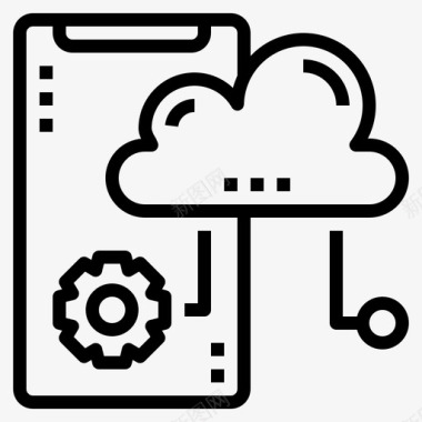 系统提示音智能手机云系统1线性图标图标