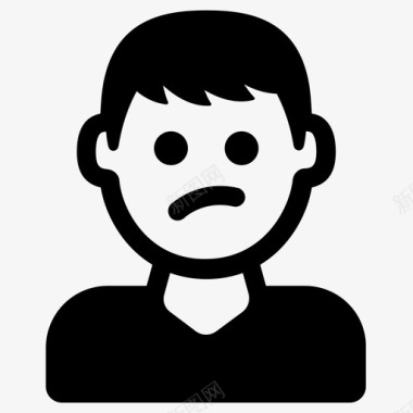 烦恼无聊情绪化图标图标