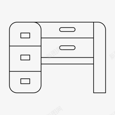 古风家具装饰书桌装饰家具图标图标