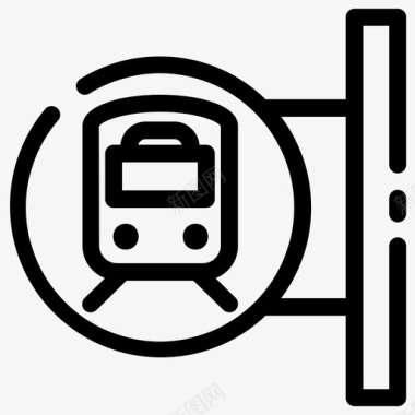 列车停靠站标志火车站图标图标